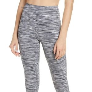 ZELLA high waisted space dye marled grey leggings size medium